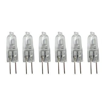 

HOT-Tungsten Halogen Lamp,6Pcs for Wall Lamp Clear Glass Each with G4 Halogen Bulb 12V 20W for Oven Light