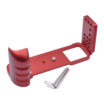 

Vertical Shoot Quick Release L Plate/ Bracket Hand Grip Holder for Fujifilm Fuji GFX 50R Camera Ball Head Tripod (Red)
