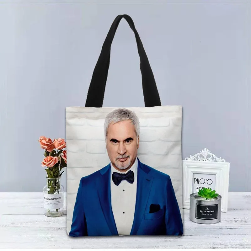 Valeriy Meladze Handbag Foldable Shopping Bag Reusable Eco Large Unisex Canvas Fabric Shoulder Bags Tote Grocery Cloth 0603 