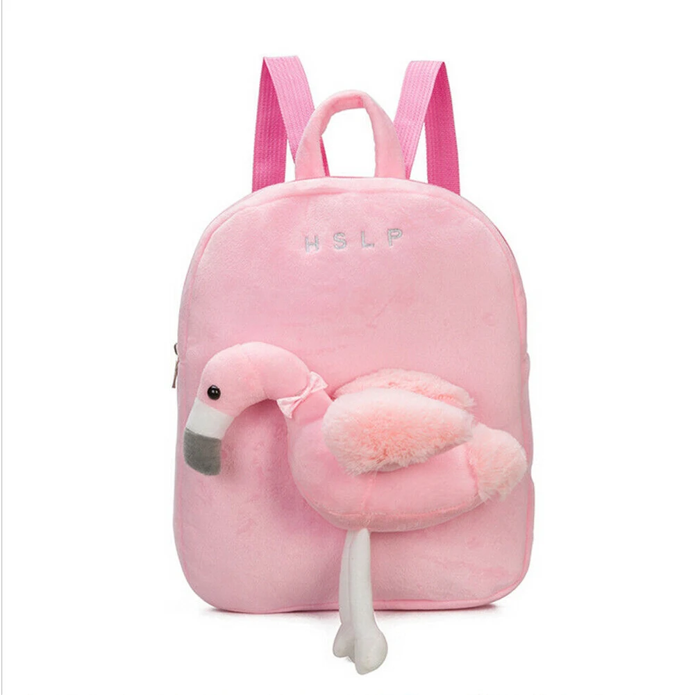 Милый мини рюкзак для маленьких мальчиков и девочек с изображением животных из мультфильма Фламинго единорог плюшевые рюкзаки школьные сумки на плечо