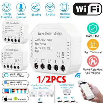 

MoesHouse WIFI Smart Light Switch Diy Breaker Module Life/Tuya APP Remote Control Works With Alexa Google Home Automation