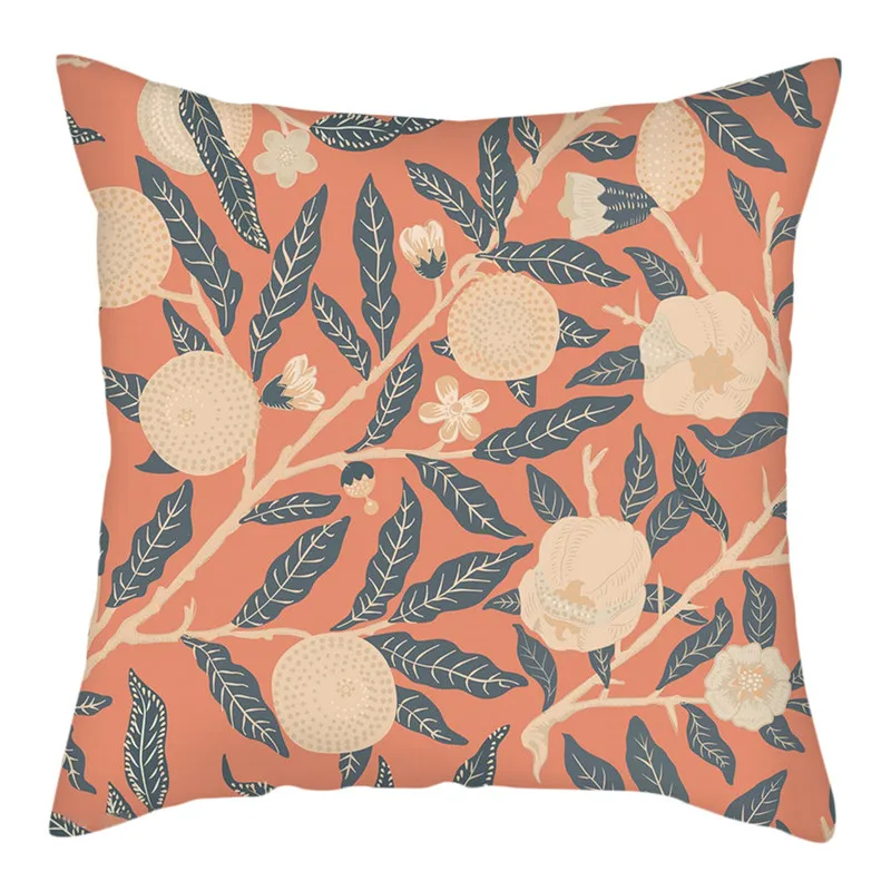 Fuwatacchi Flowers Leaves Picture Cushion Cover New Year Decor Pillow Covers for Home Sofa Decorative Throw Pillowcases 45*45cm