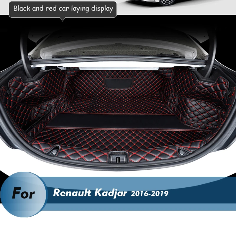 Custom Leather Car Trunk Mats For Renault Kadjar 2016 2019 Rear Trunk