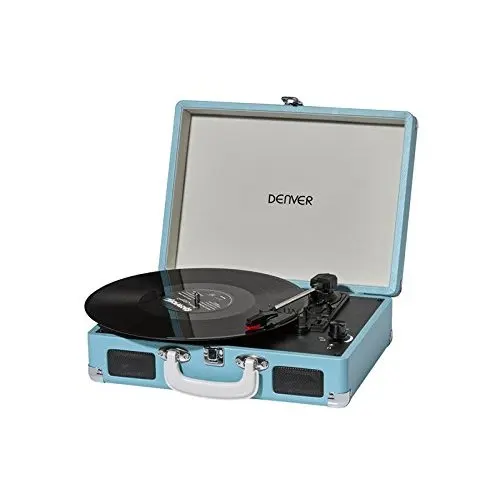  DENVER VPL-120 Turntable with Speakers (2x1W) Record Player Retro Design PC Recording Mode USB Cabl