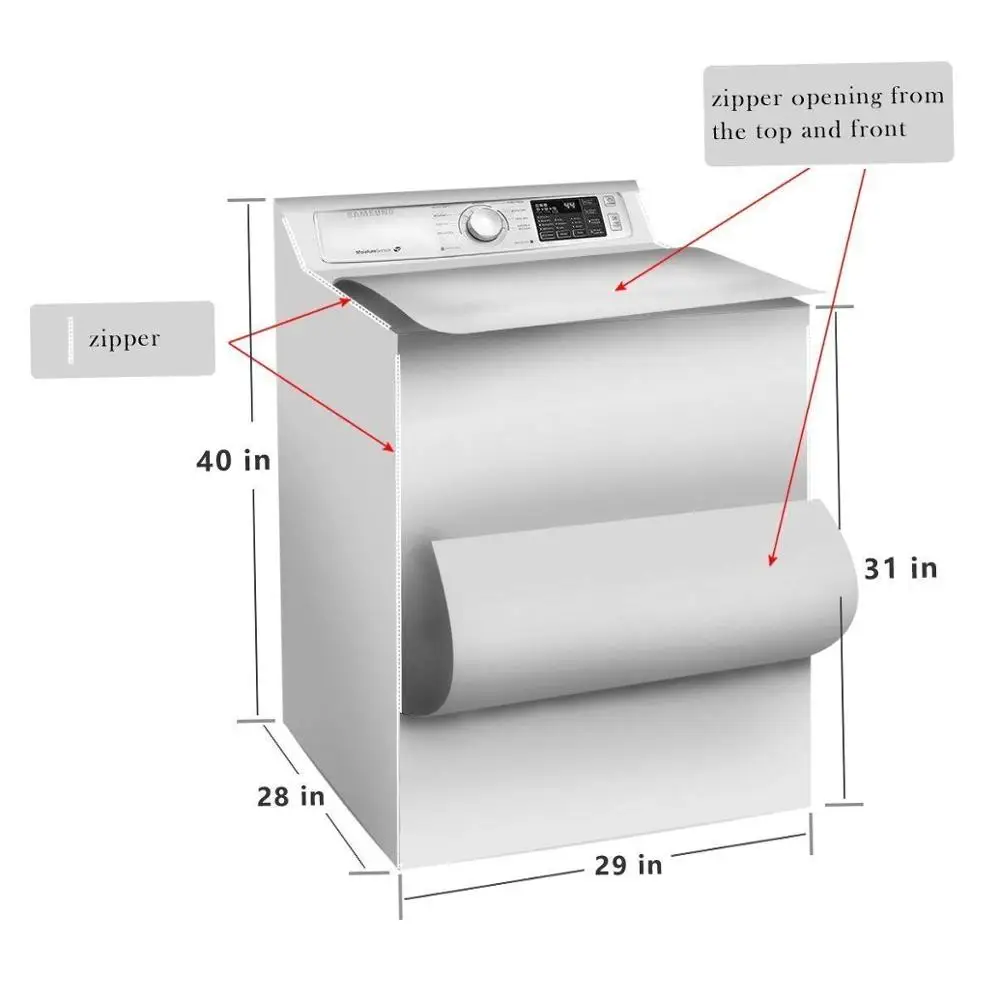 Крышка для стиральной/сушильной машины наружная Водонепроницаемая пыпылезащитная умеренно Солнцезащитная