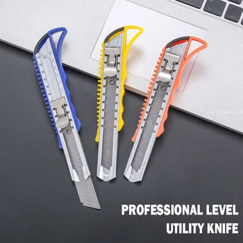 

Iron Pusher Utility Knife 18mm Large Paper Cutter Wallpaper Cutter Bag Stationery Knife Office Knife