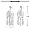 LaVixMia Authentic Stainless Steel Bohemia Jewelry Dream Catcher Earring Wholesale Female Feather Lotus Earrings Dropshipping ► Photo 3/6
