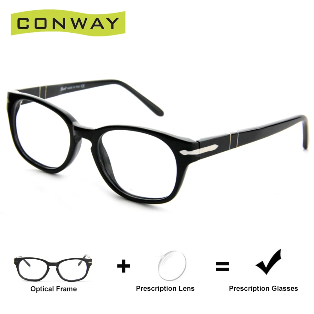 

CONWAY Brand Design Customized Prescription Glasses Myopia Astigmatism OptIc Glasses Single Vision Progressive Acetate Frame