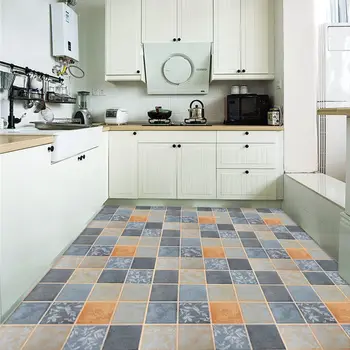 

Thicken Bathroom Kitchen Non Slip Floor Tile Sticker Self Adhesive Wallpaper Waterproof Bedroom Living Room Vinyl Floor Stickers