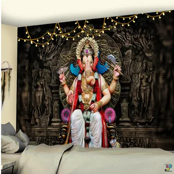 

people Elephant Tapestry 3D Hippie Style Hippie Boho Wall Tapestries Mandala Fabric Mat Living Room Sculpture headboard150Decor