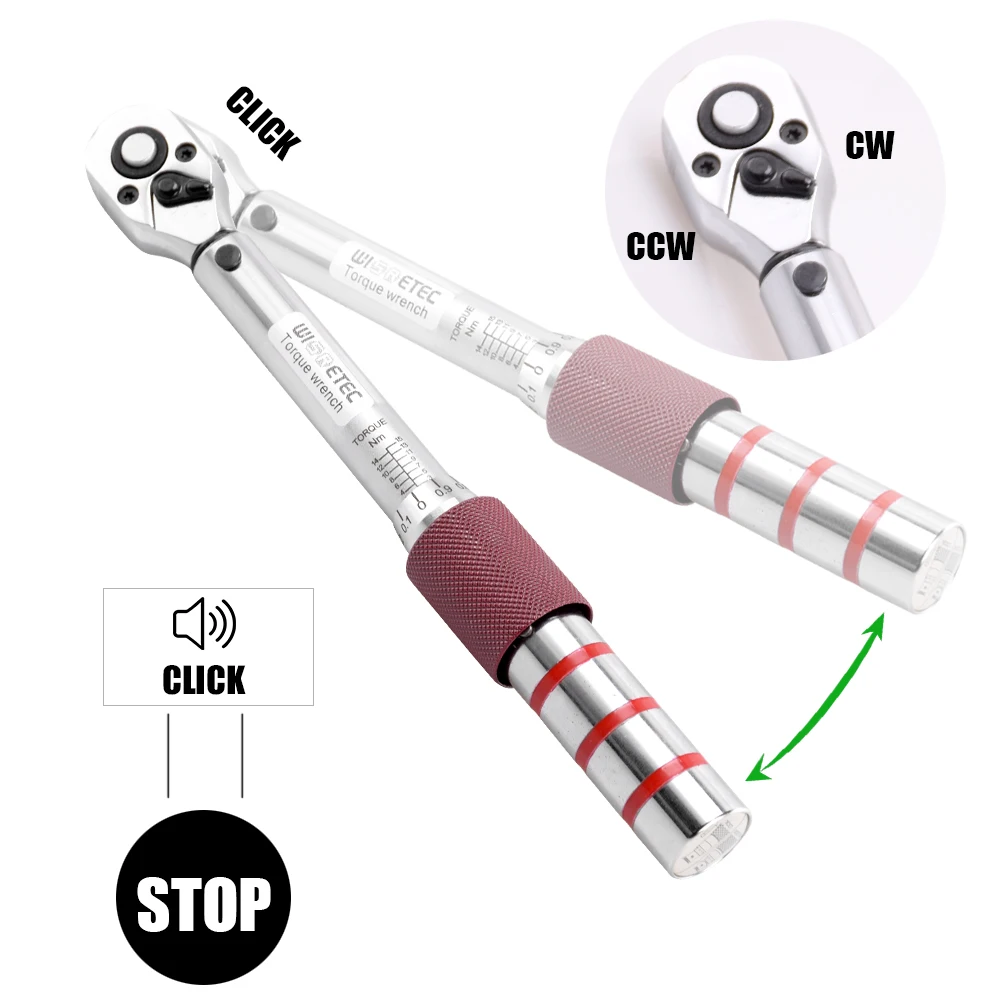 

Mini Adjustable 1/4" DR 2-15Nm Bike Torque Wrench Set Repair tools kit Spanner Manual Wrenches Hand Tool Set