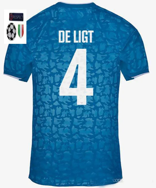 19 20 Новинка juve patch Футбольная Футболка DE LIGT Ronaldo home Out 3RD 10 DYBALA для взрослых, тренировочные ювентусы, футбольная рубашка - Цвет: shirt