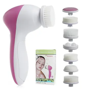 

8 In 1 Facial Cleansing Brushes Rotating Deep Cleansing Spa Cleaner Device Waterproof Electric Face Brushes