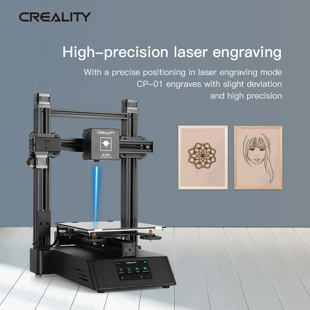 

1 Set 3D Printing 4800Rpm Laser Engraving Machine Creative 3D CP-01 3 IN 1 Printer Can Be CNC Engraving Laser Engraving