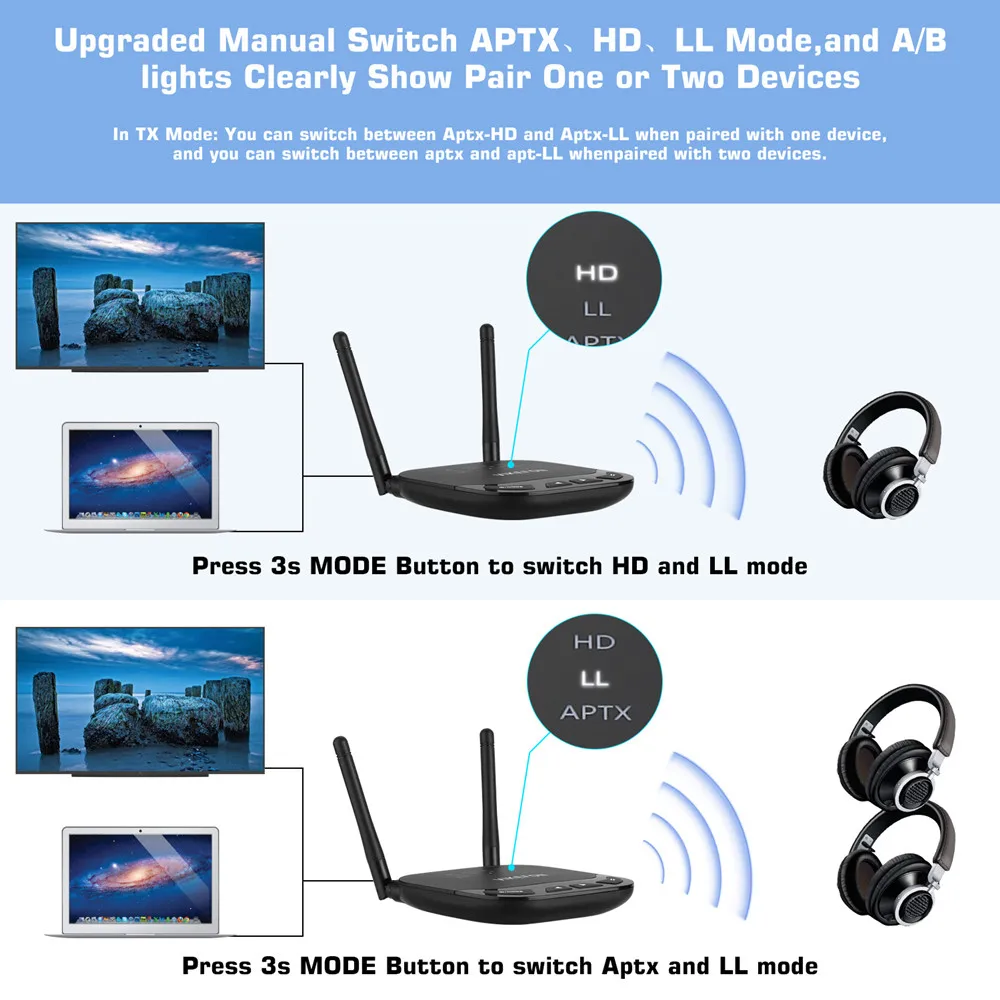 Аудиоресивер VIKEFON 80 м с длинным радиусом действия Bluetooth 5 0 передатчик обход Aptx HD