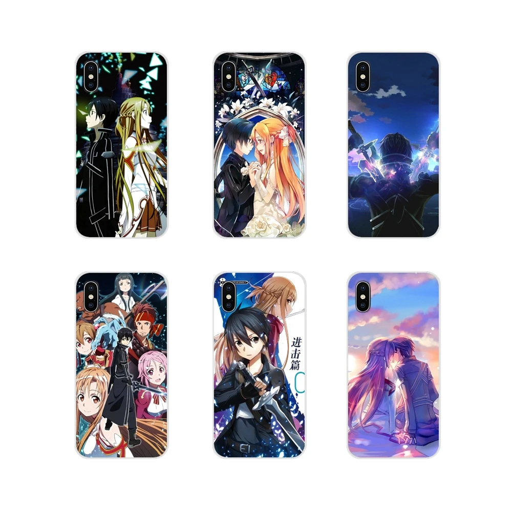 Аксессуары чехол для телефона Sword Art онлайн японское аниме Motorola Moto x4 E4 E5 G5 G5S G6 Z Z2 Z3 G