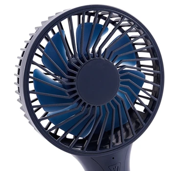 

-St-D6 Mini Portable Usb Rechargeable Hand Held Air Conditioner Summer Cooler Fan Hand Fans Navy Blue