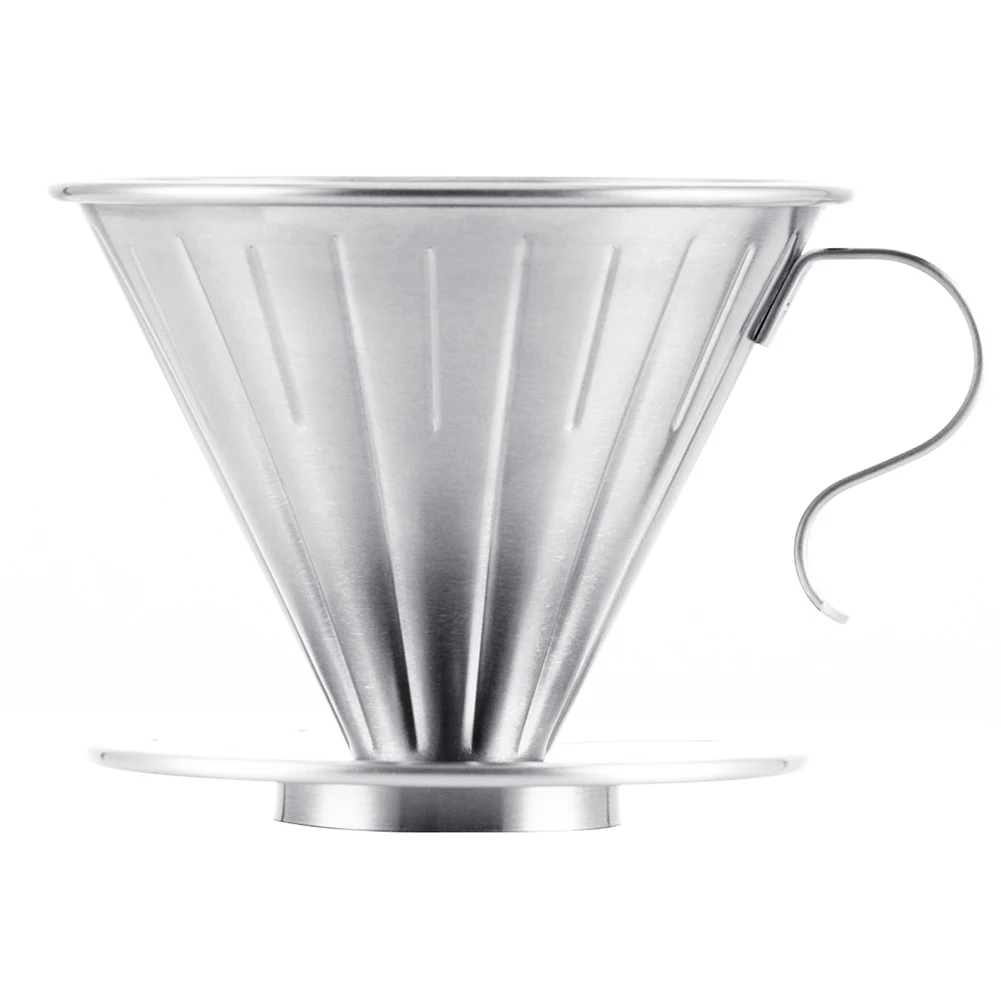 Universal Emboss Stainless Steel Coffee Filters Pour over Coffee Dripper Filter Funnel Strainer Coffeeware Kitchen Tools New
