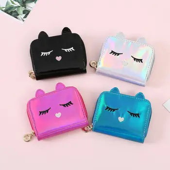 

Fashion PU Hologram Wallet Laser Clutch Purse Tassel Make-up Bag Women Lady Mini Handbag