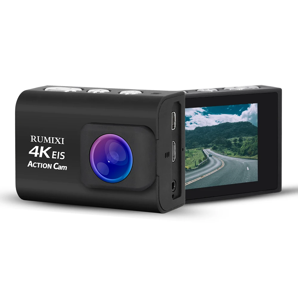 

Ultra 4K Sports Action Camera with EIS Function Remote Controller Underwater Waterproof 30M Video Record Cam with Accessories