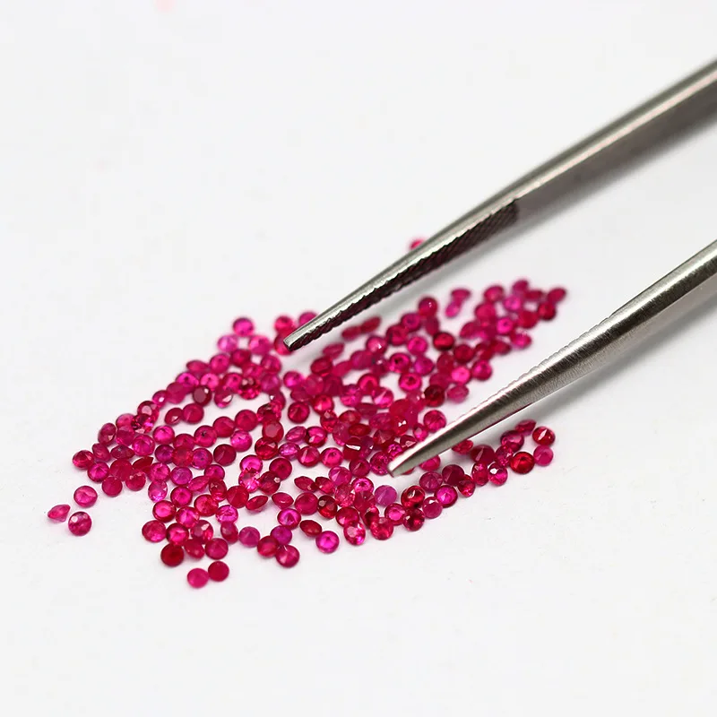 

Natural Unburnt Ruby Round Loose Bare Gem 3A Level 2mm Man Woman Jewelry DIY Ring Earrings Valet Inlay Wholesale