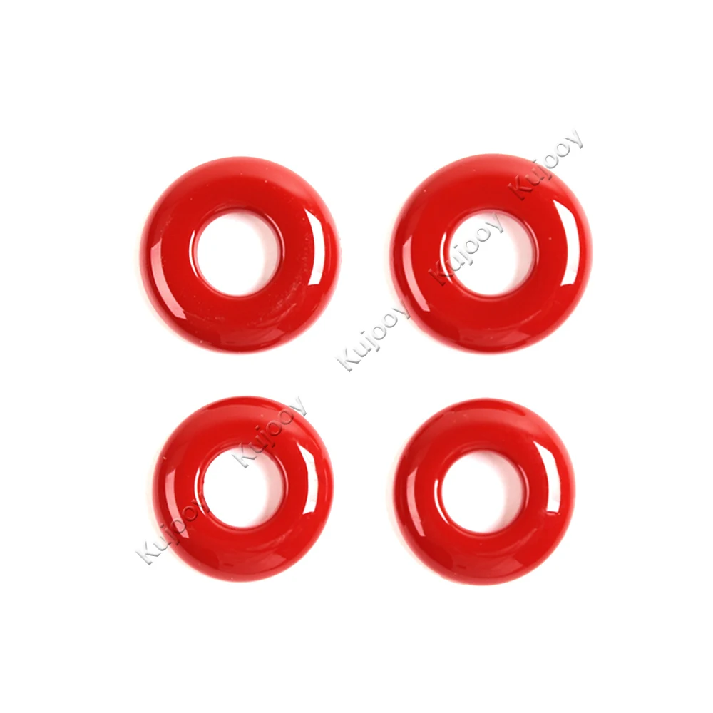 

For Ford F150 2015+ Car Interior Door Lock Bolt Ring Decor Cover Trim Decoration Frame 4pcs ABS