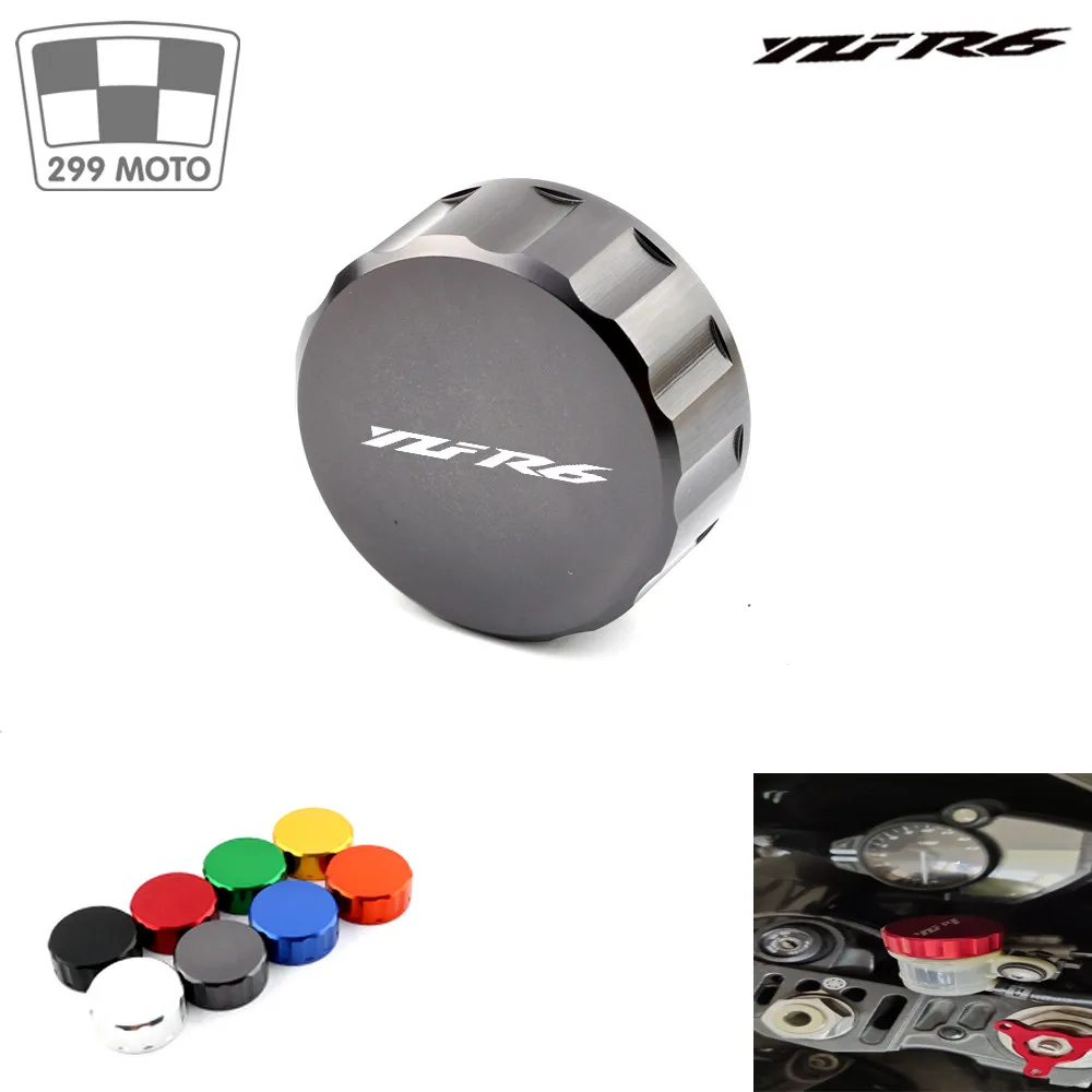 

Motorcycle CNC Aluminum Rear Brake Fluid Reservoir Cap For YAMAHA YZF R6 2006-2009 2010 2011 2012 2013 2014 2015 2016