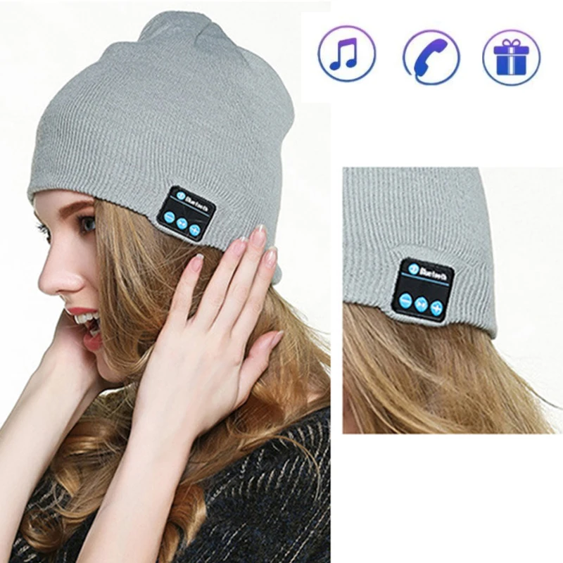 Модная Беспроводная Bluetooth музыкальная вязаная шапка зимняя спортивная теплая шапка гарнитура динамик микрофон ручная работа Музыка Mp3 Волшебная умная шапка