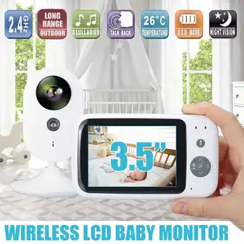 

3.5 Inch Wireless Video Color Baby Monitor High Resolution Baby Nanny Security Camera Night Vision Temperature Monitoring