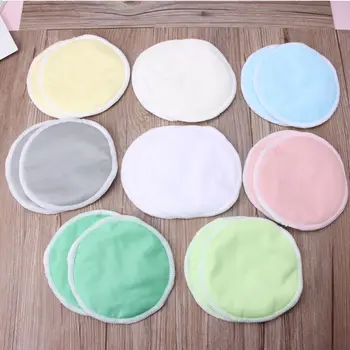 

2 Pcs New Bamboo Breast Pad Nursing Pads For Mum Washable Waterproof Feeding Pad Bamboo Reusable Breast Pads CORB