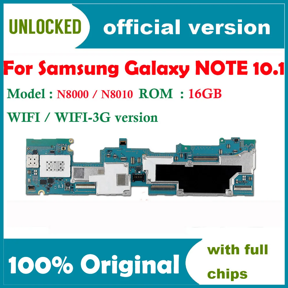 Оригинальная разблокированная материнская плата для Samsung Galaxy Note 10 1 N8000 N8010 с