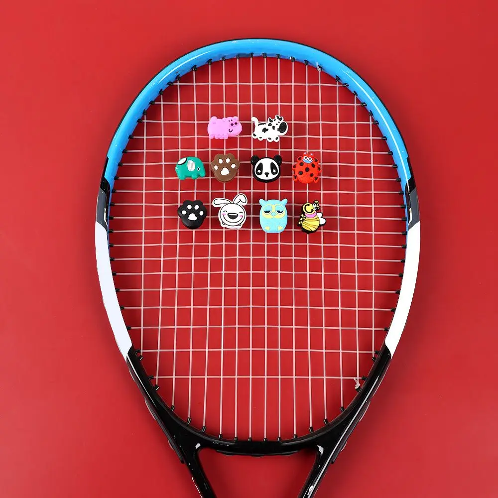 1 pz racchetta da Tennis ammortizzatore Silicone durevole cartone animato  animale gonna da Tennis antivibranti accessori da Tennis