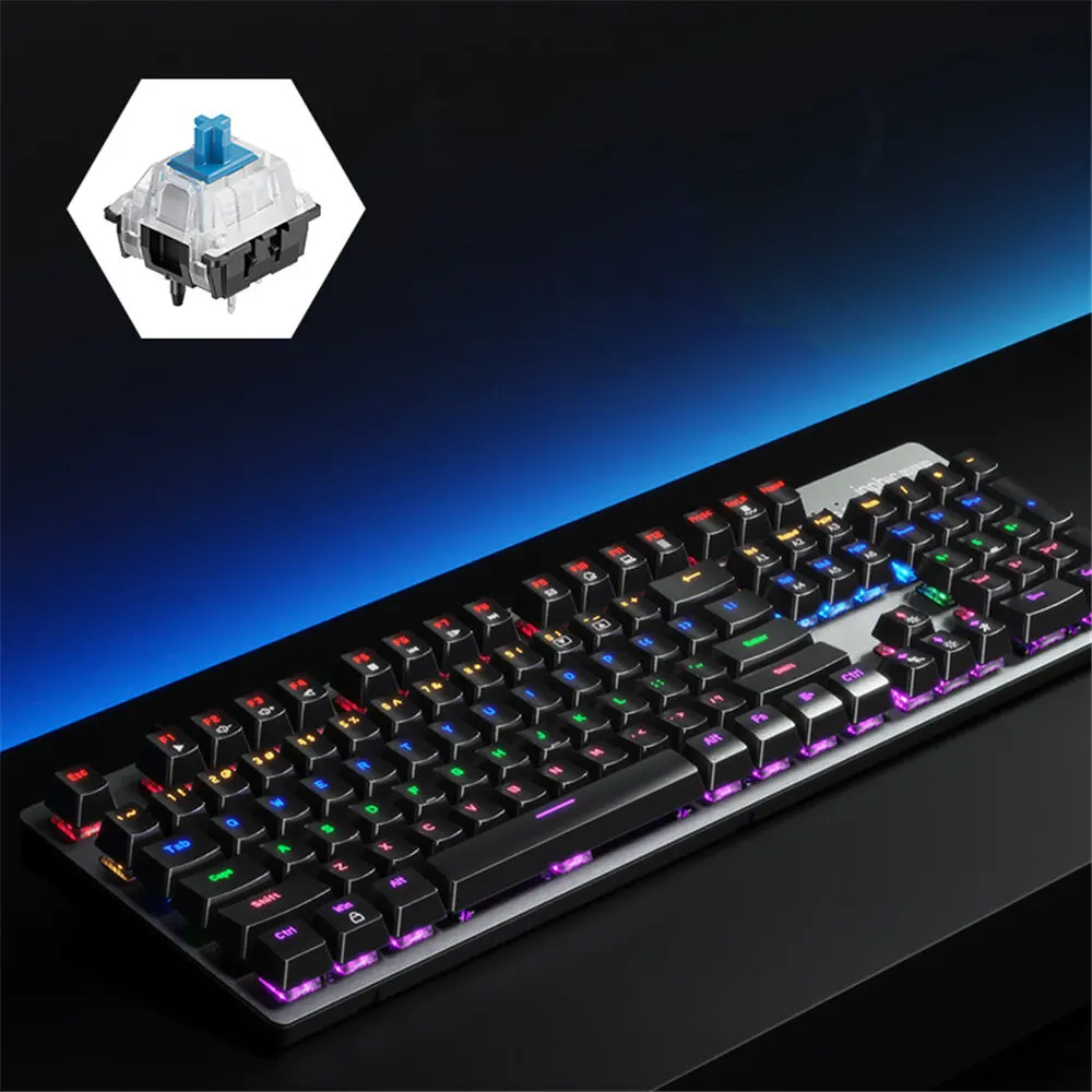 Verbeelding iets Belofte Wired Gaming Keyboard Mouse Set Mechanical Black Switch Blue Switch Keyboard  Luminous RGB Keyboard Mouse Set|Keyboards| - AliExpress
