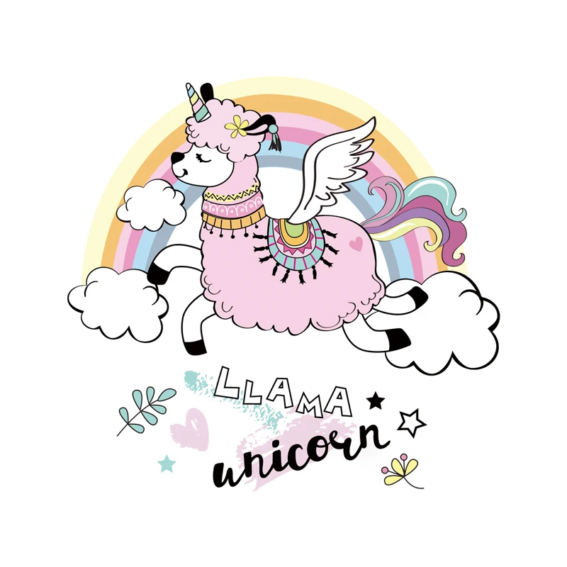 New Unicorn Rainbow Applique Patches For Kids Clothes Easy To Wear Washable At Heat Transfer Level Iron On Adhesive Vinyl Patche heat transfer vinyl 3d pattern iron on transfer vinyl roll htv for clothes heat press decor film easy to cut weed washable vinyl