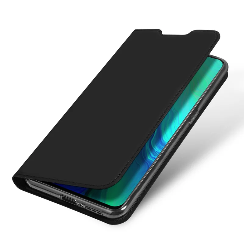 Для LG G8 чехол ThinQ чехол из мягкой искусственной кожи с карманом для карт флип-подставка для LG V50 ThinQ чехол для телефона - Цвет: Черный