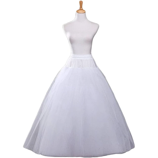 Underskirt Ball Gown Wedding Dress Petticoat White Drawstring Strap 8 Hoops  Performance Plus Size Long Petticoat