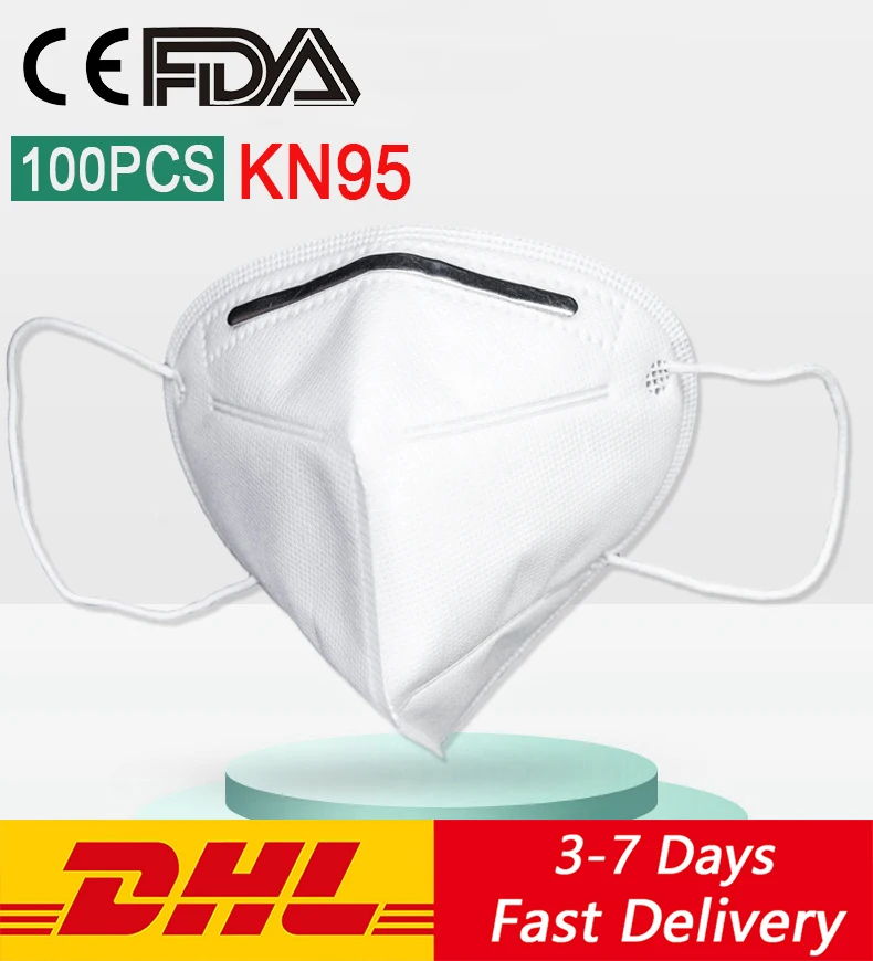 

DHL/UPS 3-7 Days Disposable KN95 Anti PM2.5 Droplet Infection Face Mouth Mask Filtration Efficiency 95% Filtration Mask FFP2