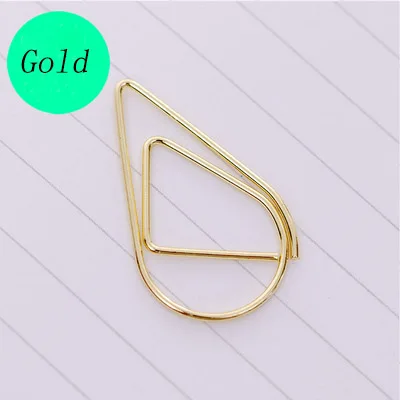20pcs gold Скрепки смарт-клип бумага Серебряная роза планировщик зажимы Биндер мятный Золотой страницы аксессуары - Цвет: 20pcs gold