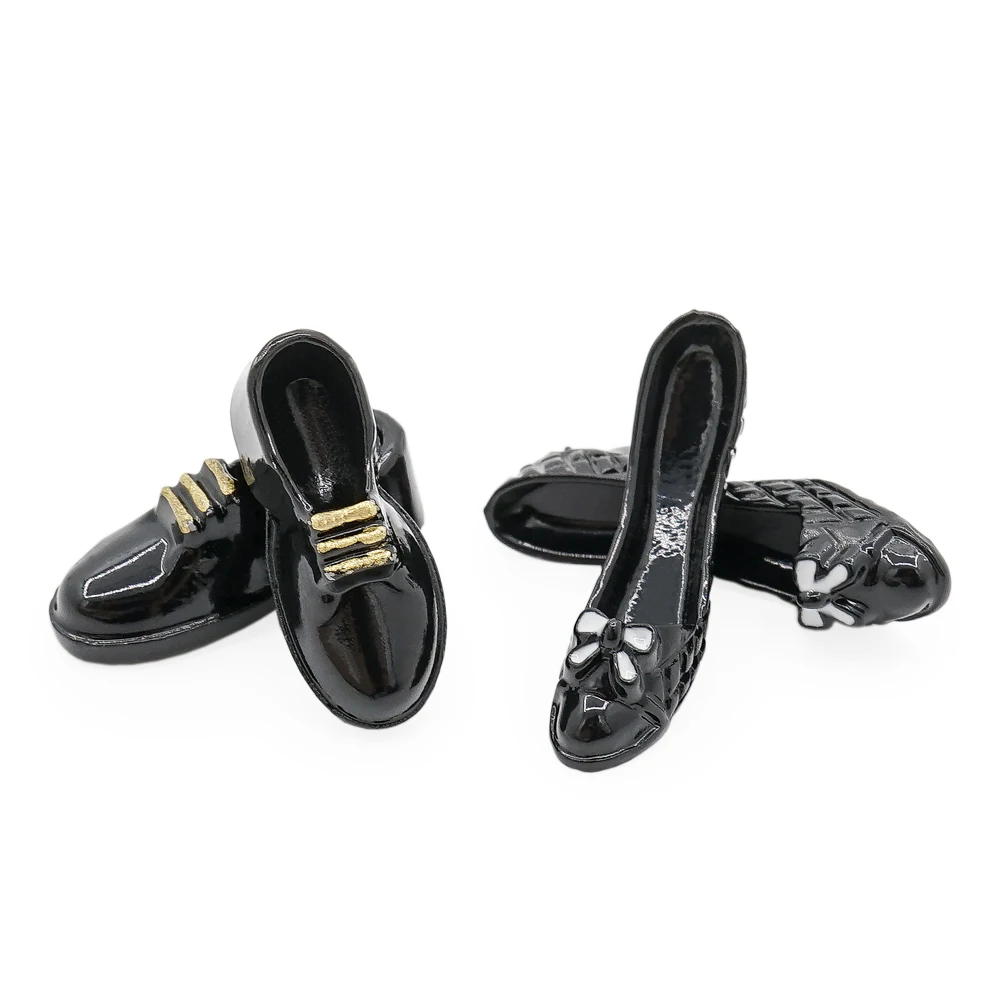 Odoria 112 Miniature 1 Pair High Heels 1 Pair Dark Brown Dress Shoes