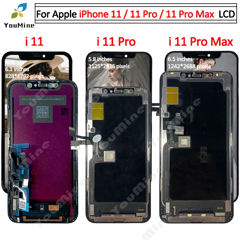 

Original For iPhone 11 LCD Display Touch Screen Digitizer For iphone 11 Pro lcd Assembly Replacement for iPhone 11 Pro Max LCD