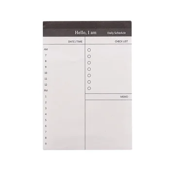 

Check List Schedule Memo Pad Business Office Daily Planner Stationery School Simple Gift Notebook Message Small