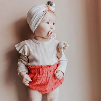 

chifuna Clothing Sets 2019 Children Clothing Ruffle Full Sleeve Top+shorts 2Pcs For Kids Clothing Sets Baby Girl Suit Girls Sets