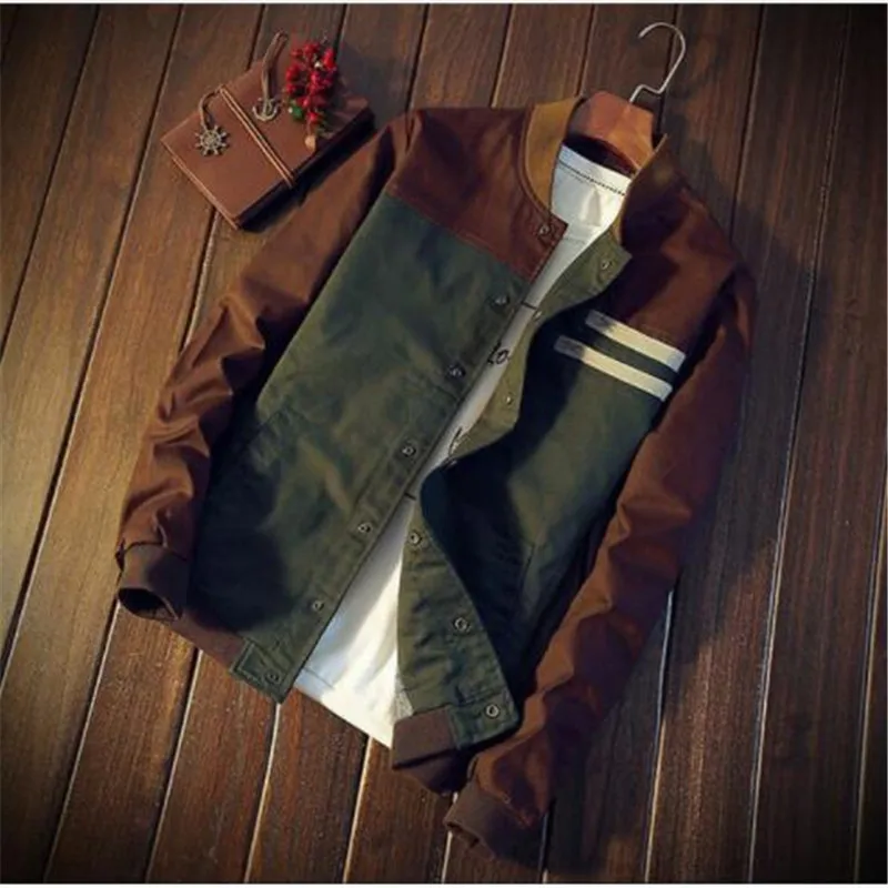 4XL Новые мужские куртки осенние военные пальто модные тонкие повседневные