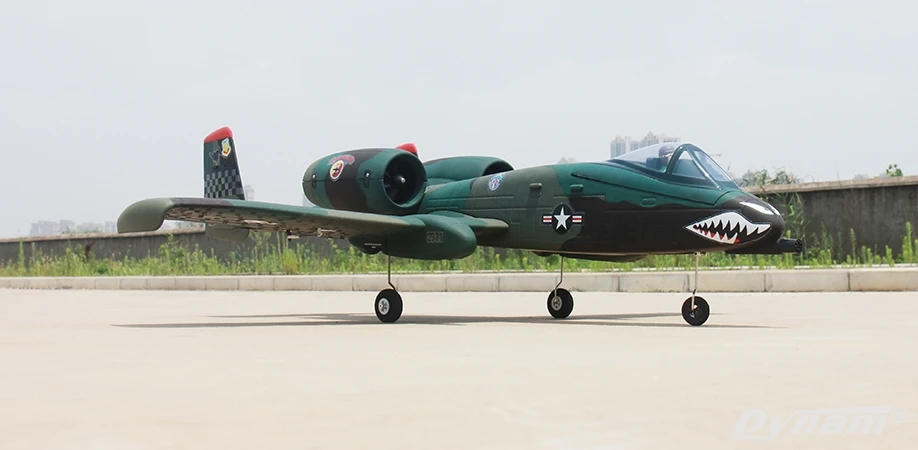 Dynam A-10 Thunderbolt зеленый 64 мм EDF Jet-ПБП(2,4G приемник с 6-осевым гироскопом w/ABS Ready