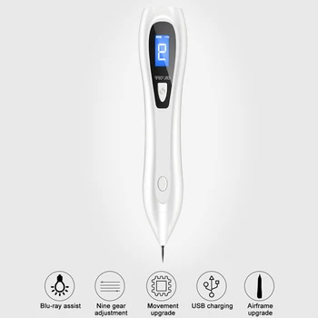 

New 9 Level Laser Tattoo Freckle Removal Pen LED Display weep Spot Mole Removing Wart Dark Spot Remover Beauty Face Care Machine