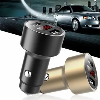 

Car GPS Tracker Locator Real Time Tracking Dual USB LED Charger Voltmeter Plastic Smart Charger Mobile Phone Chargers 1