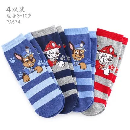 16-18cm (4-6year) 8 шт. = 4 пары, теплые детские Носки с рисунком «Щенячий патруль», Осень-зима, носки с героями мультфильмов «Щенячий патруль» для мальчиков и девочек, Подарочные игрушки для детей 3-10 лет - Цвет: 16-18cm (4-6year)