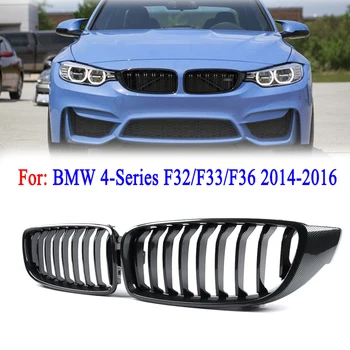 

MagicKit Car Front Sport Grill Gloss Black Double Slat Kidney Grille Front for BMW 4-Series F32 425d/428i/428iX Coupe 2013-2016