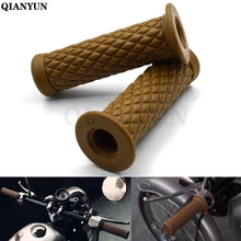 Универсальный мотоцикл 7/" 22 мм винтажный резиновый руль для мотоцикла для Triumph SPEED TRIPLE TIGER 1050/Sport 800 XC/XCX/XR