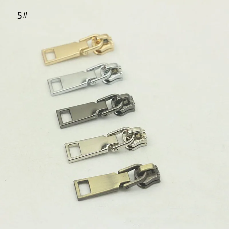 20pcs 5# Zipper Slider for Metal Zippers Head with Puller DIY Bag Wallet Zip Repari Kit Garment Sewing Accessories